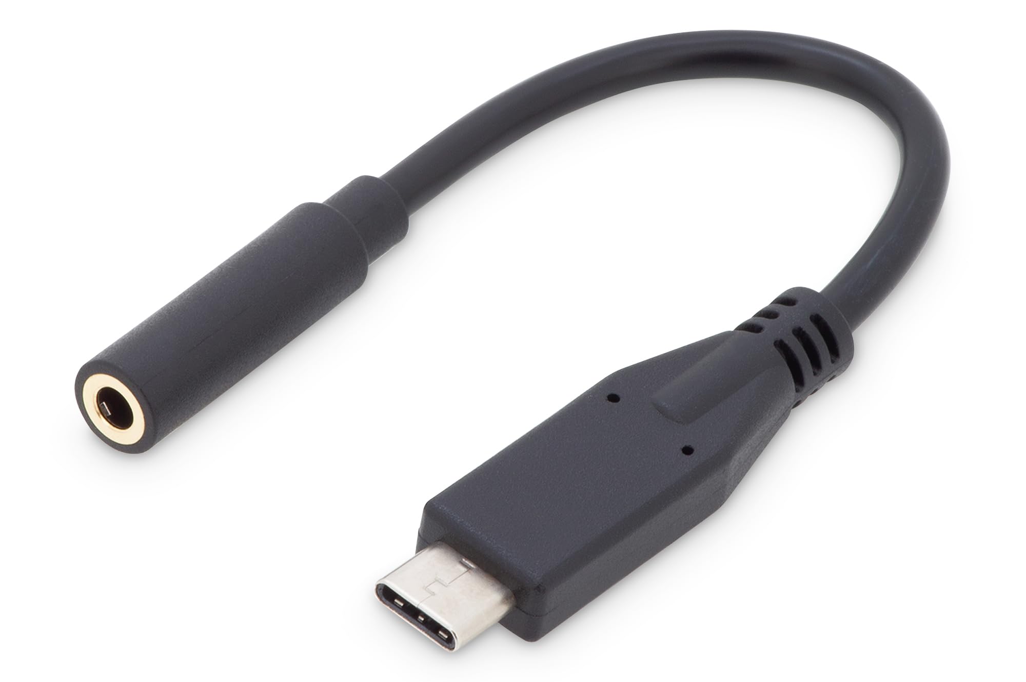DIGITUS USB 3.2 Gen1 adapter cable - 0.2 m - USB C (male) to 3.5 mm jack (female) - 5 Gbit/s - USB adapter - black