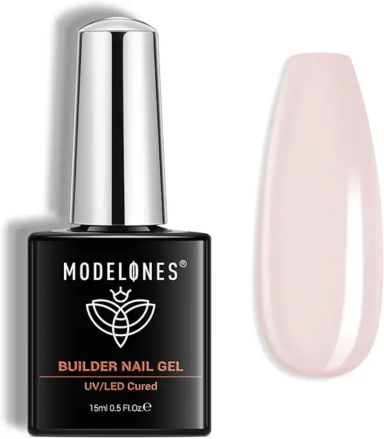 Modelones Nude Pink Builder Gel - Hard Gel Nail Strengthener & Extension (15ML)