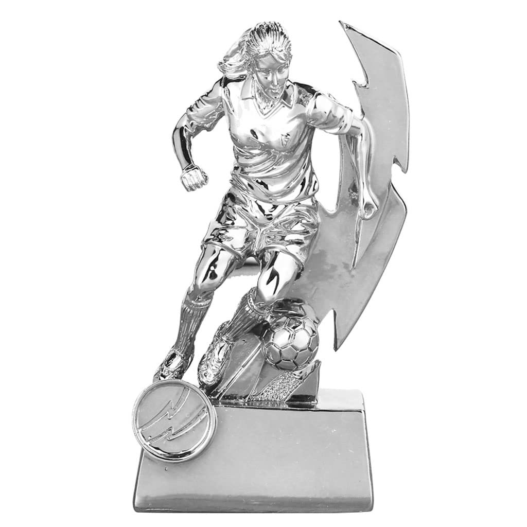 Trofeo de fútbol femenino, trofeo de campeonato de fútbol, ​​trofeo MVP, modelo de trofeo, adecuado para premios de eventos Decoración del hogar Colección de adornos Regalo de vacaciones