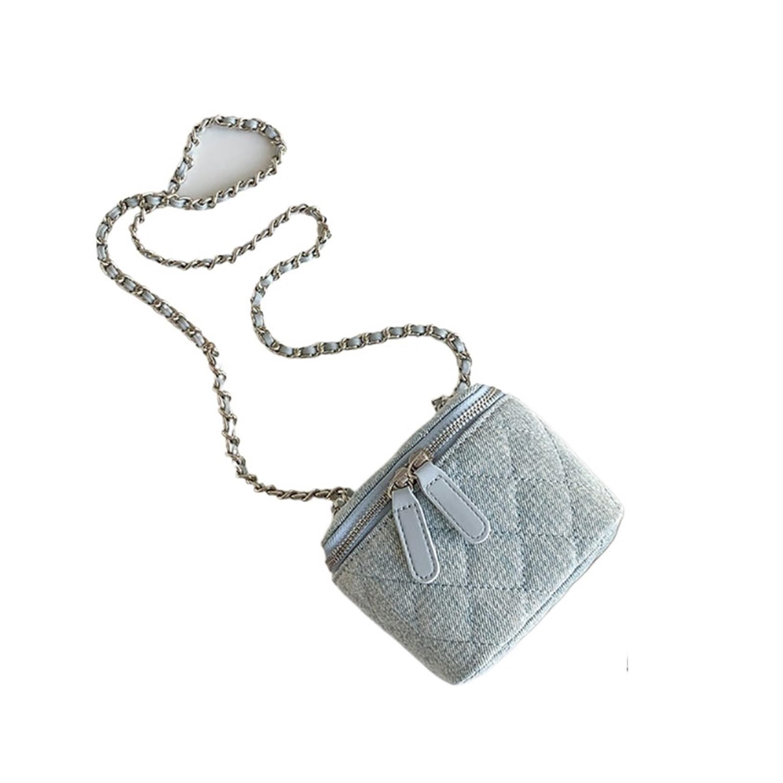 Bolso Vaquero Bolso vaquero sencillo, estilo retro, mini bolso cruzado for mujer, con cadena de un solo hombro, pequeño paquete cuadrado