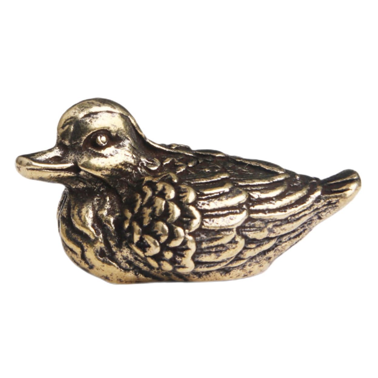 LIFKOMEMandarin Duck Tea Pet Bronze Ware Dining Table Centerpieces Dinner Table Decor Miniature Ducks Desk Top Decor Mandarin Ornament Bird Office Copper Ornaments Desktop Brass