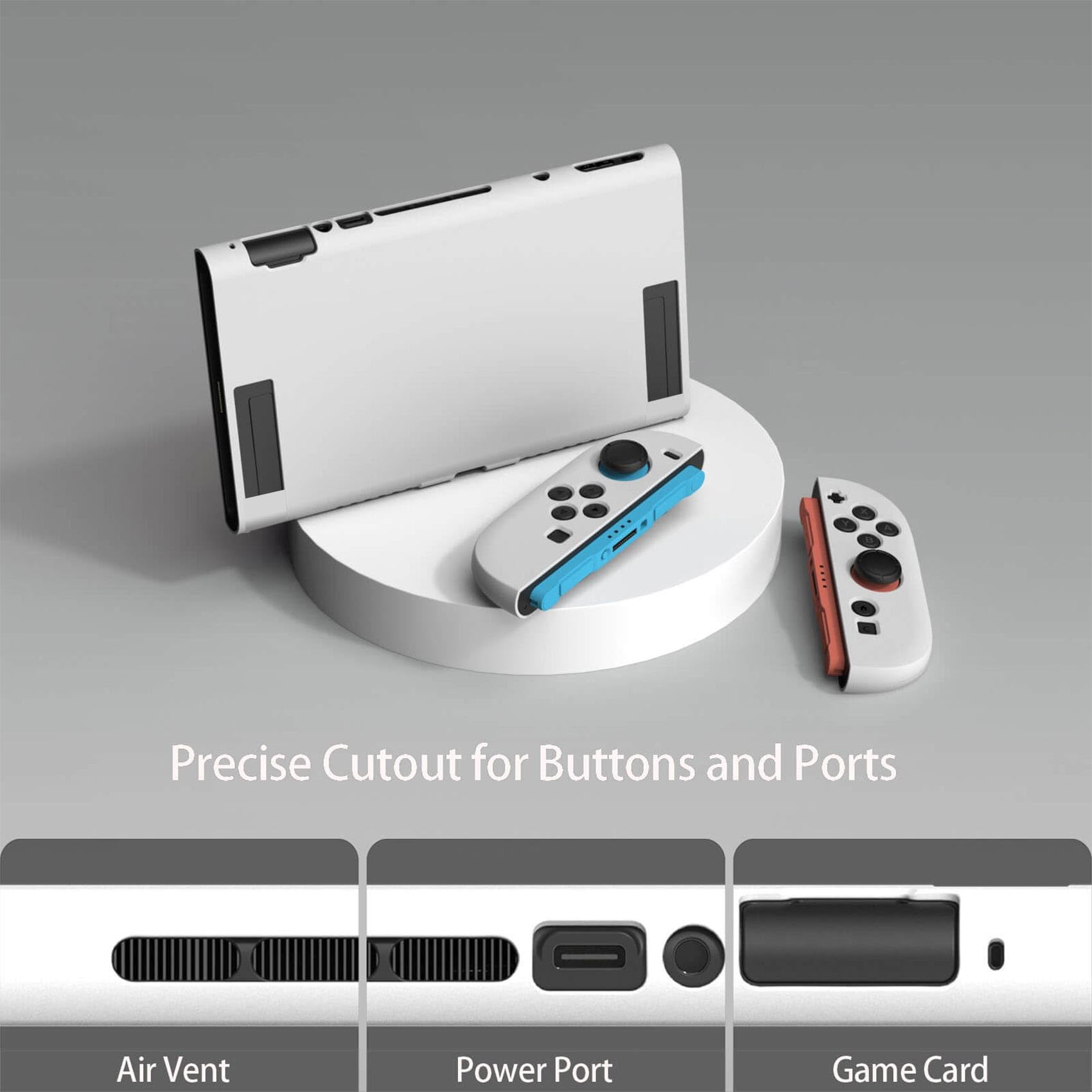 Protective Case Compatible with Nintendo Switch 2 (2025) – White Matte Shockproof TPU Shell with Anti-Slip Grip, Textured Ergonomic Slim Back Cover for Daily Protection and Comfort — view 5