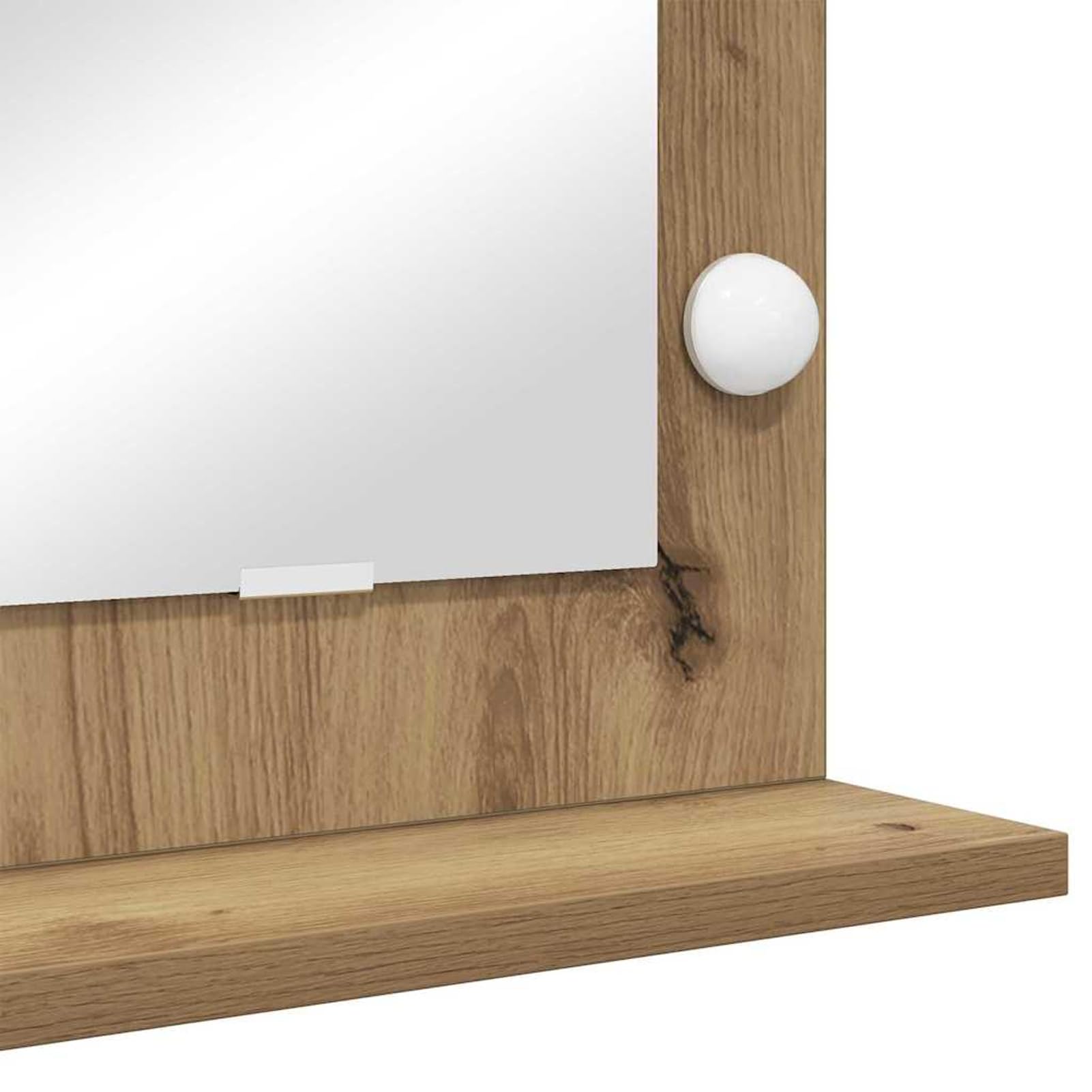 Gecheer Kosmetikspiegel Artisan Eiche Spanplatte 80 x 45 x 18 cm Spiegel, Deko Spiegel Bathroom Mirror für Badezimmer Make-up Rasur Wohnung Hotel868324
