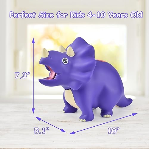 Miniatura 9 de Alcancía de dinosaurio para niños, banco de monedas de plástico irrompible para niños y niñas, gran regalo para cumpleaños, Navidad, baby shower
