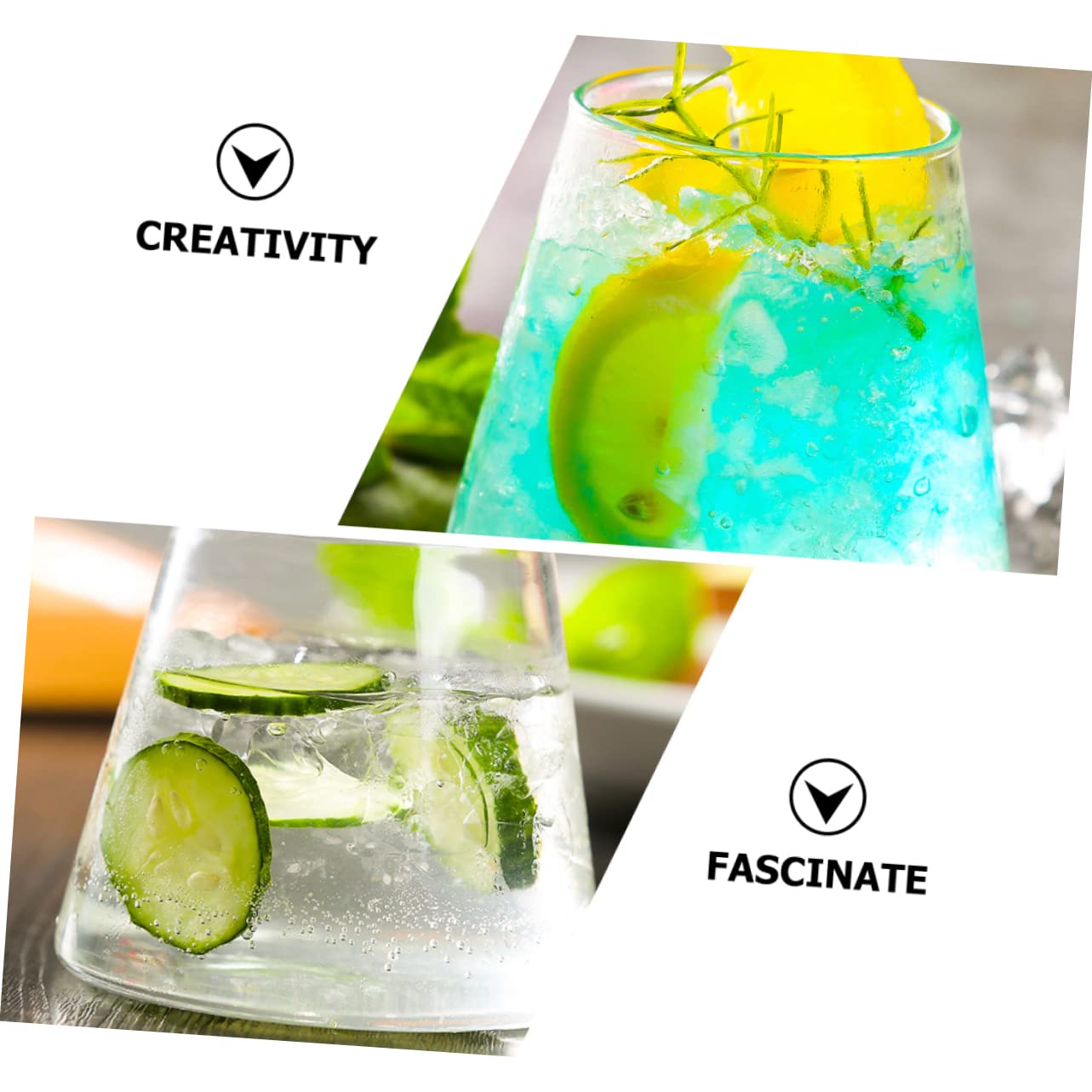 PRETYZOOM 5 Juegos Copa De Vino Cerveza Lata Vaso Cerveza Vasos Cerveza Vasos Para Whisky Café Tazas Medidoras Copa De Coctel Martini Tazas De Agua Creativas Vidrio Transparent 2 Piezas * 5
