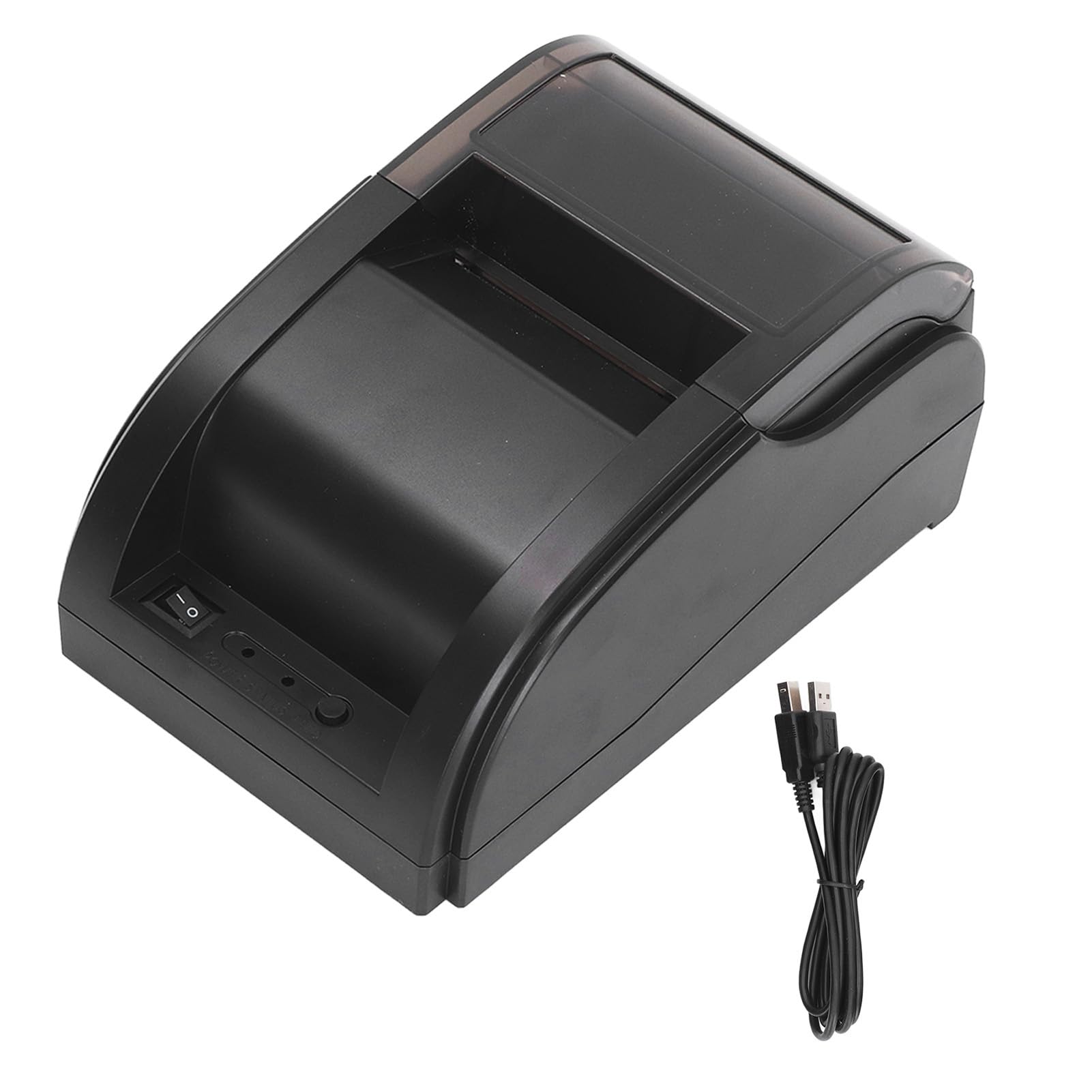 Domary Termiczna Drukarka Paragonów z funkcją Automatycznego Cięcia, | Materiał ABS, szerokość Druku 48 Mm, Obsługuje Drukowanie Zsynchronizowane z Systemem IOS, do Użytku w Restauracjach i