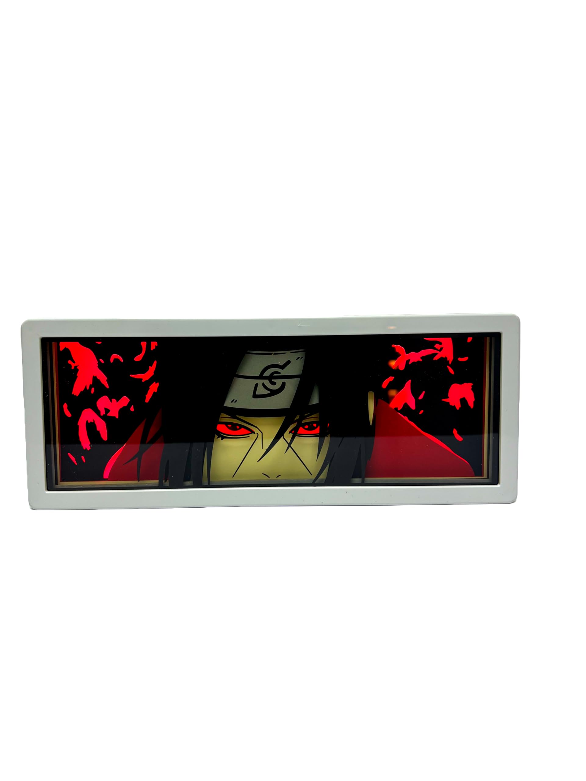 Anime train station Anime 3D Papercut LED Light Box Table Lamp for Anime Enthusiasts Night Light for Room,game room Decor,Birthday Gift,Anime Gift, UCHIHA ITACHI