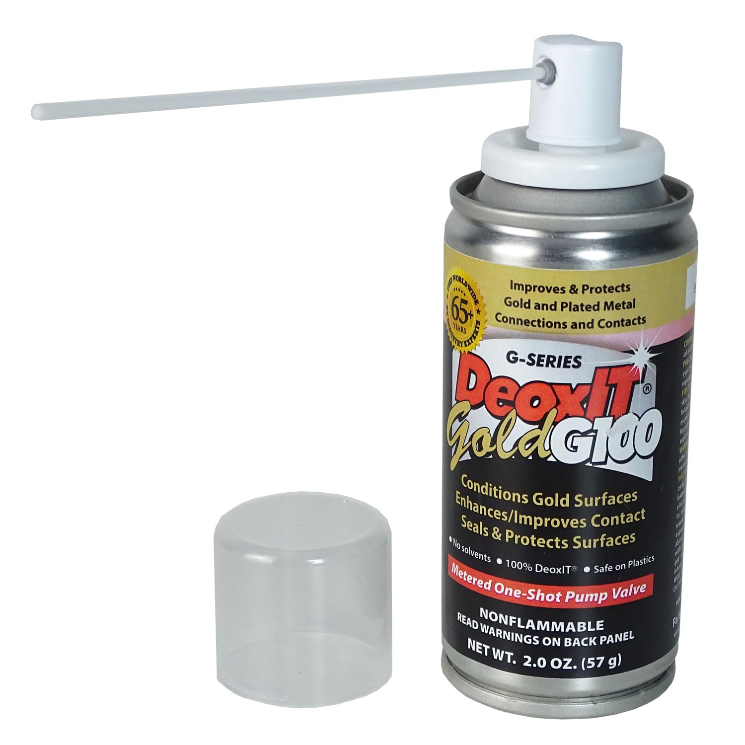 DeoxIT Kontaktreiniger G100PS-2 Gold Spray für Metall-Kontakte mit keepdrum Mikrofasertuch