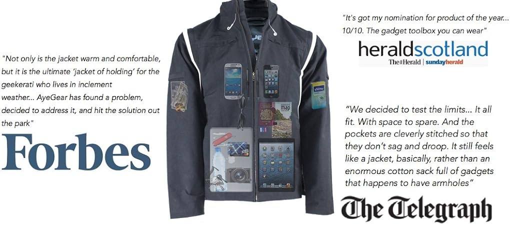 Amazon Crazy 🔥 Deals AyeGear J25 Jacket and Vest with 25 Pockets, Tablet iPad Pockets Black Friday 🔥 AyeGear J25 Jacket and Vest with 25 Pockets, Tablet iPad Pockets