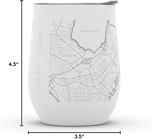 Vista 999 de Well Told Lexington Kentucky Map - Vaso de vino aislado con grabado de mapa de Kentucky, taza de acero inoxidable grabada (12 onzas, verde domingo)