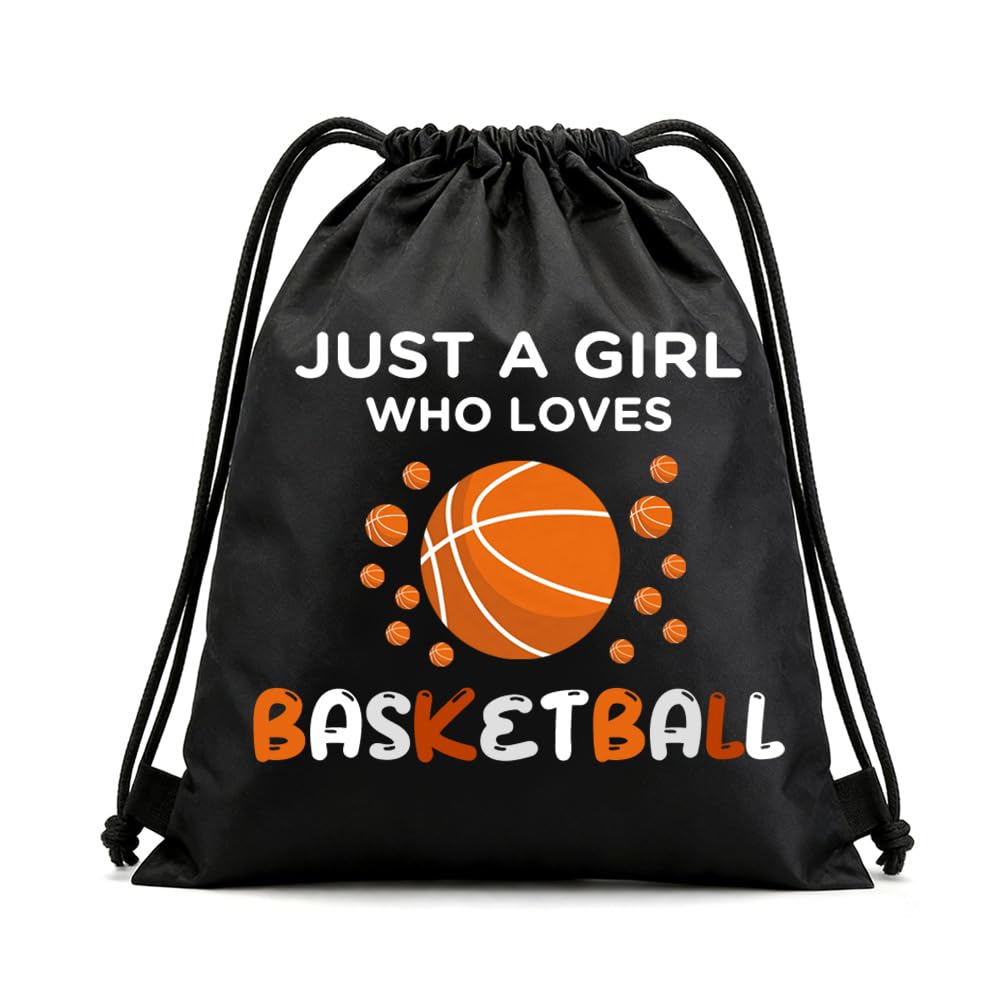 Basketball Drawstring Bag for Women Girls Best Friend Basket Ball Gifts for Daughter Sister Birthday Graduation Gifts for Basketball Lovers Fans Backpack for School Travel Gym