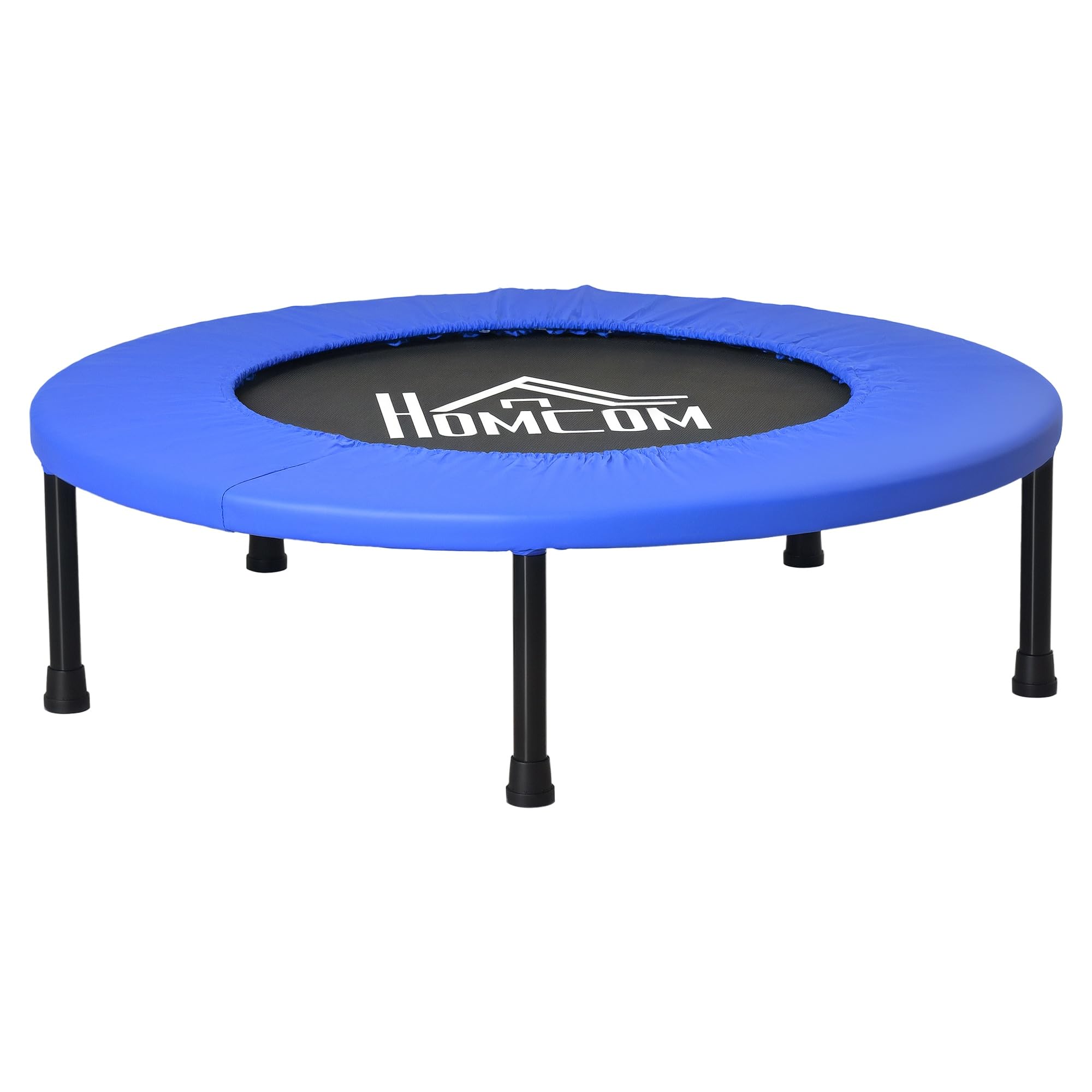 HOMCOM 32" Trampolina do domu z poduszką ochronną, niebieski i czarny