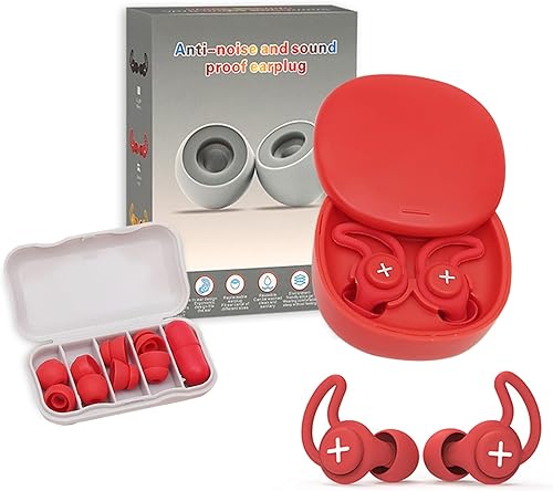 Tapones para los oídos para reducción de ruido, tapones suaves para los oídos para dormir, tapones de silicona reutilizables e impermeables, tapones