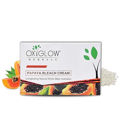 Bleach Cream Papaya Enriched with Goodness of Papaya| Hydrates & Rejuvenates the Skin| Gives Instant Glow & Exfoliates Dead Skin 50Gram