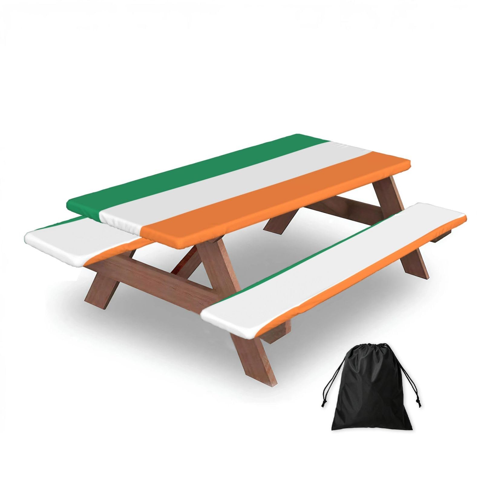 Irish flag Rectangular water-repellent picnic tablecloths, outdoor camping, picnic, BBQ