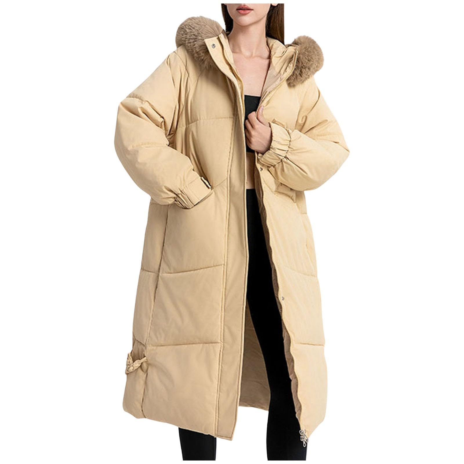 Generisch Steppmantel Damen Lang Übergangsjacke Steppjacke Leicht Übergang Winter Pufferjacke Damen-Steppmäntel Leichte Mädchen Parka Jacke Winterjacke Mantel