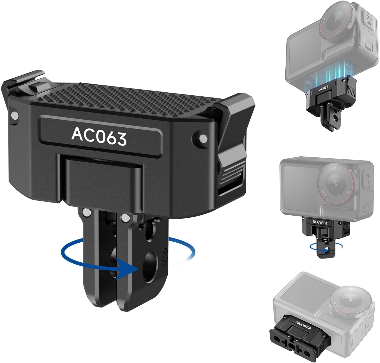 NEEWER Auto Alignment Mount Compatible with DJI Osmo 360/Action 5 Pro/4/3