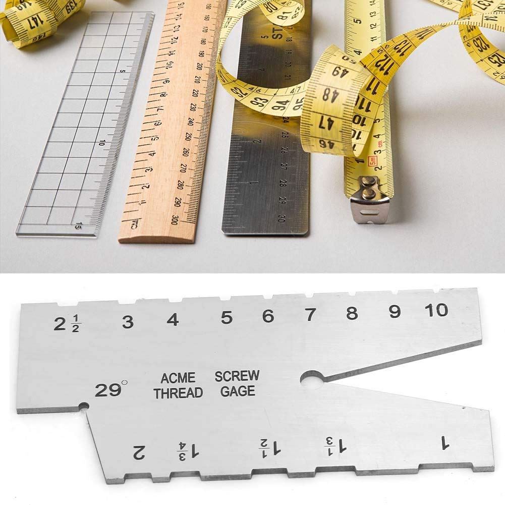Schroefdraadgaas - 29 graden Acme RVS Schroefdraad Meting Gauge Tool