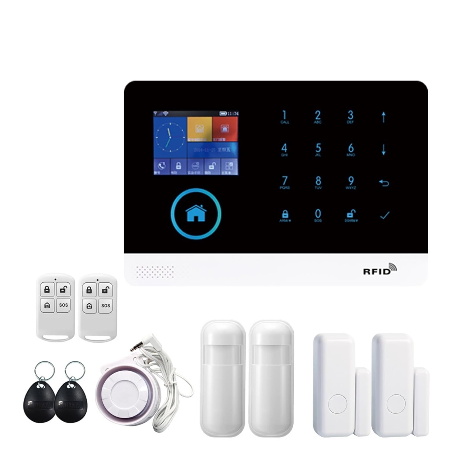 Tuya Alarm System WiFi GSM Security Burglar For House Office SMS Call Auto Dial APP Remote Control Remote Monitoring(D)