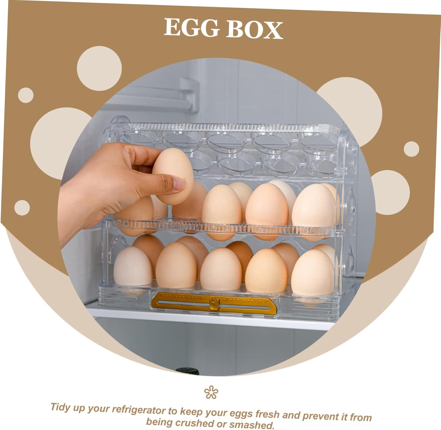 Refrigerator Storage Rack Holder for Fridge Compact Design for Kitchen Countertop Material Space-saving