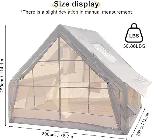 Miniatura 2 de Tiendas de campaña inflables para camping, tienda de campaña inflable grande, tienda de campaña para 1-6 personas, fácil instalación, tienda de