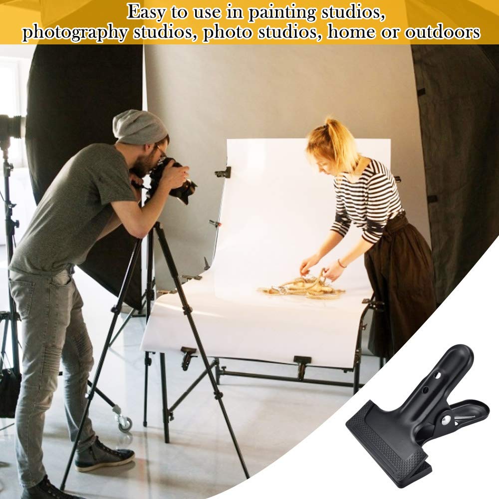 8 Pezzi Morsetti a Molla in Mussola Clip per Sfondo a Molla Morsetti Metallo Pinze Fotografiche Morsetto per Sfondo Fotografico In Metallo per i Fondali degli Studi Fotografici
