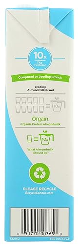 Vista 7 de ORGAIN Leche orgánica de almendras de vainilla ligeramente endulzada, 32 FZ