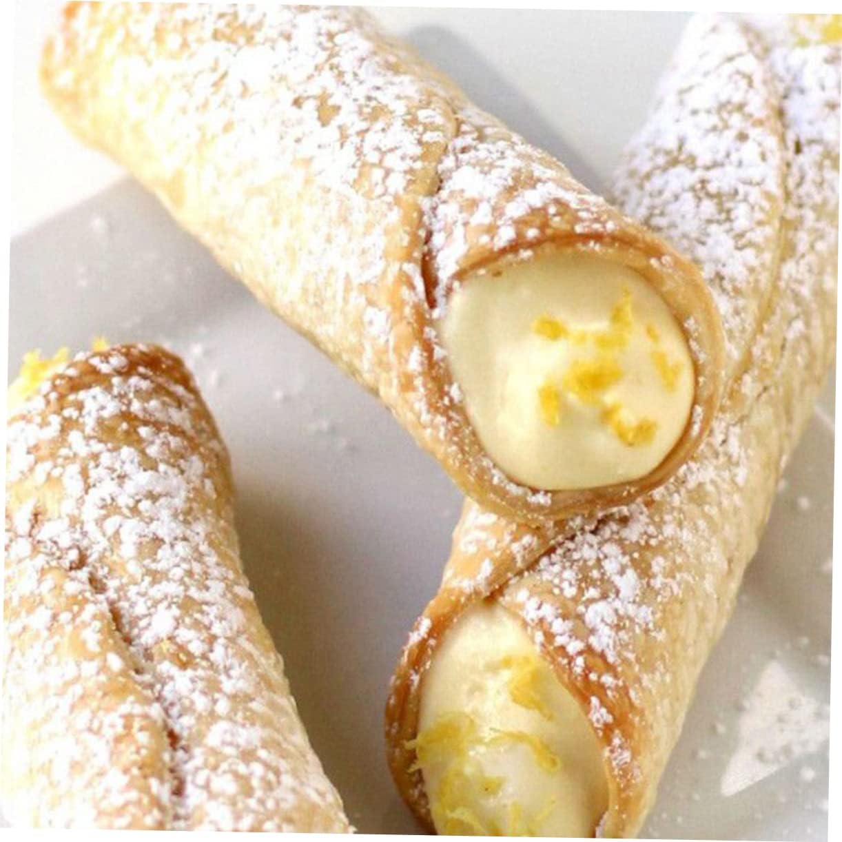 10pcs Cannoli Tube Molds Stainless Steel Cylindrical Bread Molds Large Screw Tube for Baking Pastry Decorations