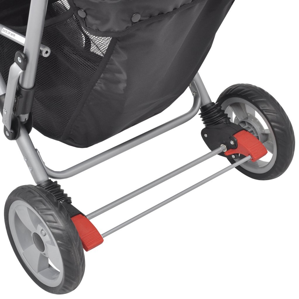 Festnight Geschwisterwagen Kinderwagen Geschwisterkinderwagen aus Stahl + Oxfordgewebe für 1-2 Kinder bis zu je 15kg - Blau und Schwarz