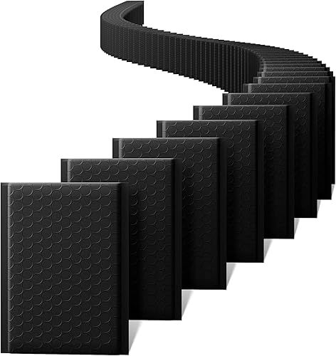 Metronic Bubble Mailer 4x8 Inch 100 Pack Usable Size 4x7" Black Bubble Envelopes Padded Envelopes Self-Seal, Cushioning Padded Mailers for Gifts, Small Items, Makeup Supplies - Black - 4x8" 100PC