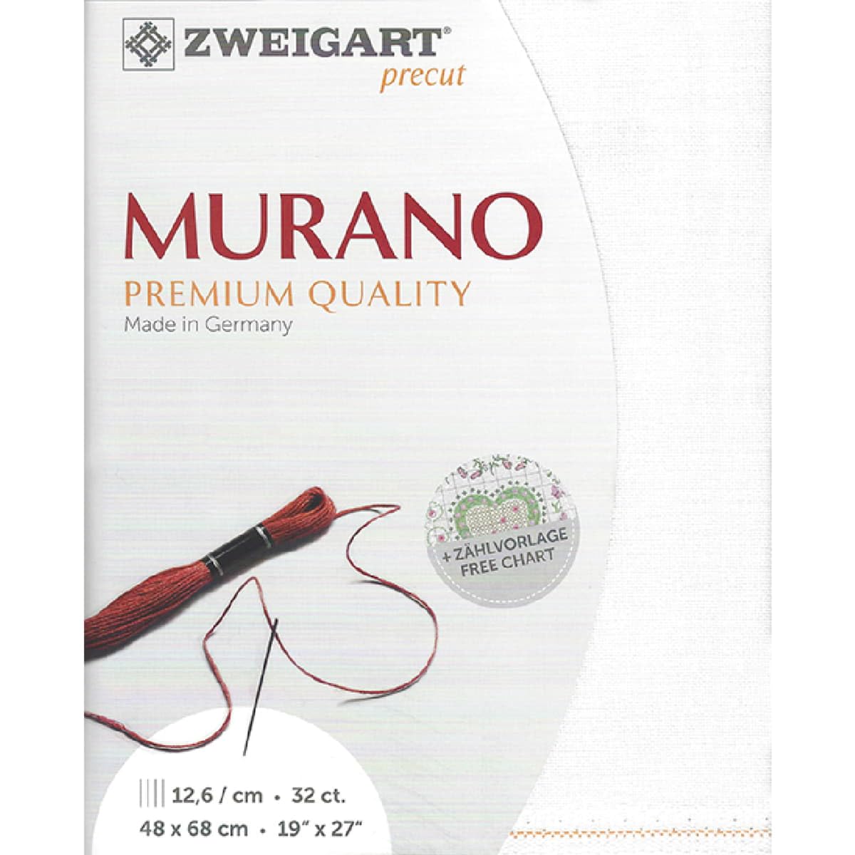 Zweigart 32 Count Murano Antique White 50x70cm (19.5x27.5 inches)- Fat Qtr