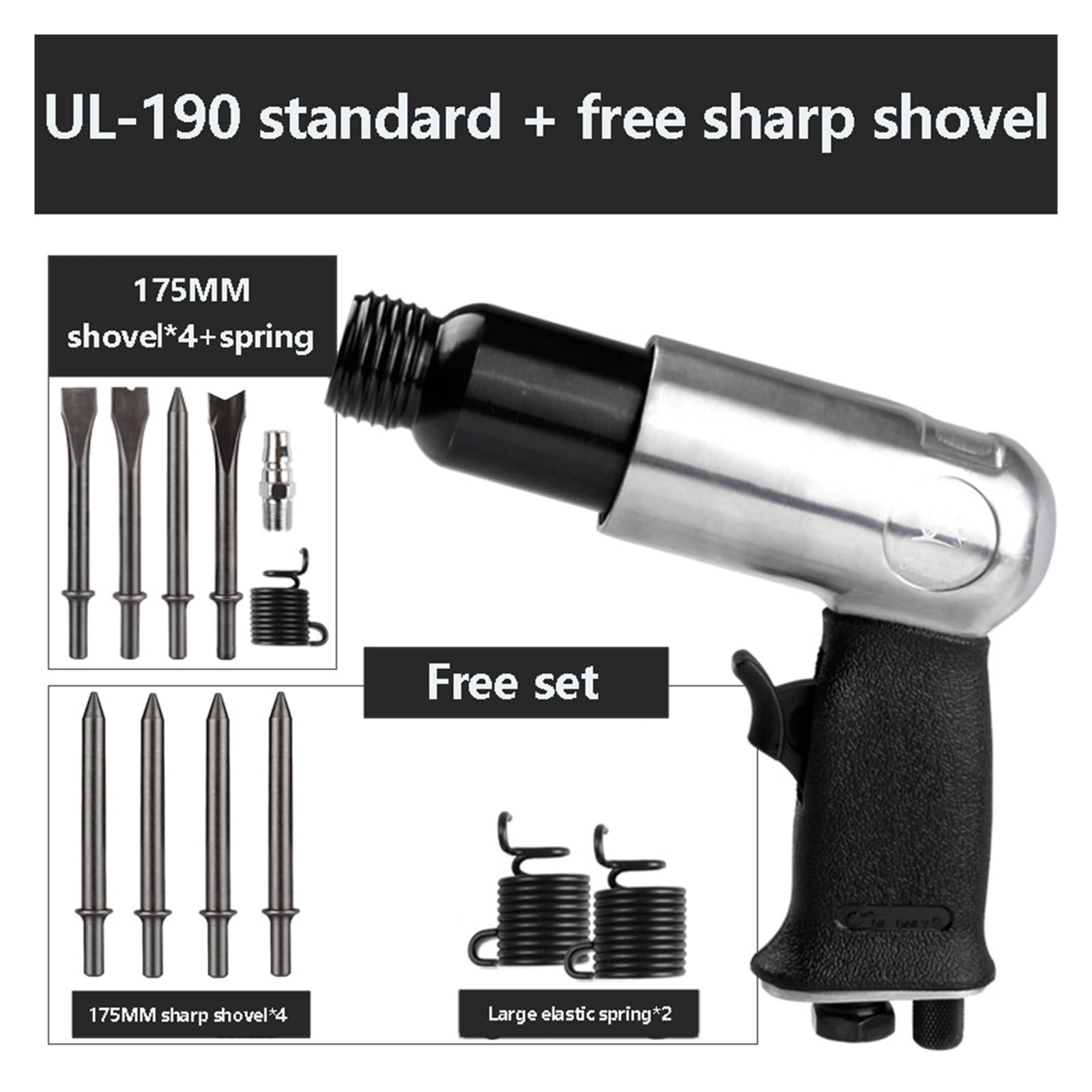 Martello Pneumatico Pistola Portatile Professionale Pale a Gas Piccoli Utensili Pneumatici for rimozione ruggine(4300K)