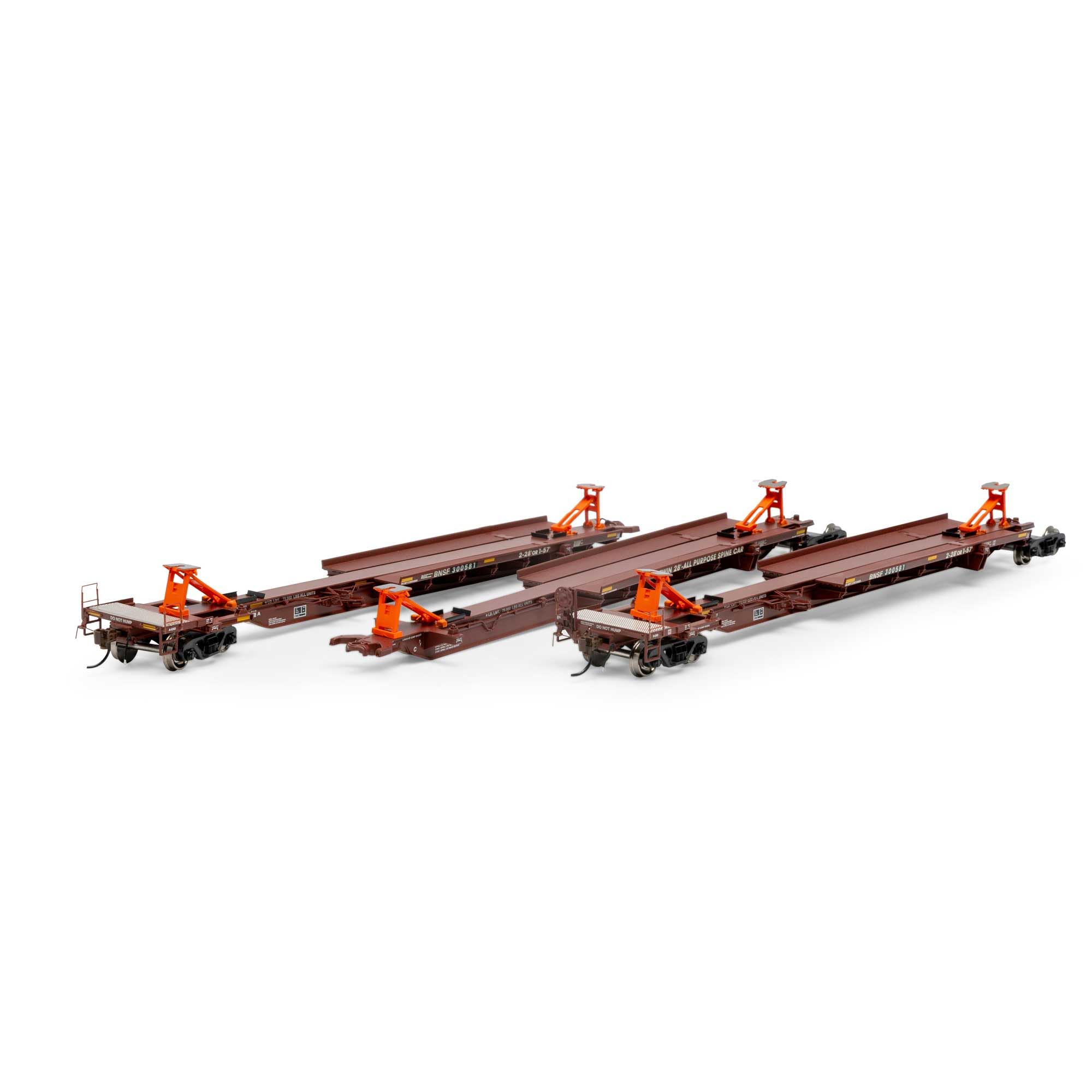 Athearn HO 57' Trinity Spine Car BNSF #300581 3 ATH41102 HO Rolling Stock