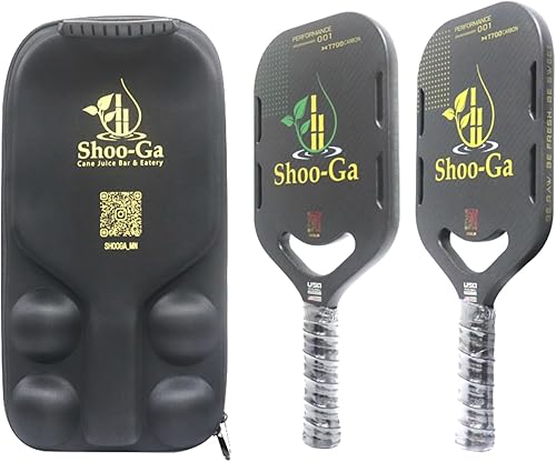 Paletas aerodinámicas de fibra de carbono para pickleball (juego de 2) con superficie esmerilada ProSpin+ Nextgen y núcleo de polímero de panal de