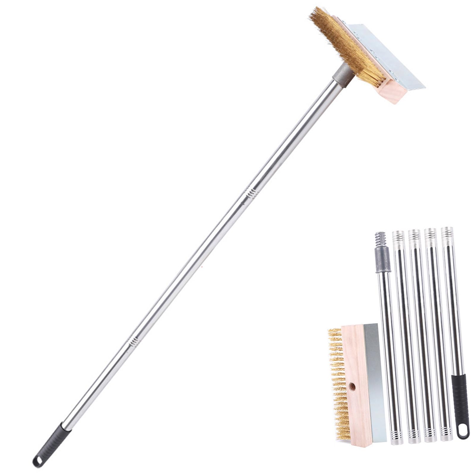 Versatilitys Pizza Oven Brush with Metal Scraper for Restaurant Kitchens and Home Baking Needs Pizza Shop Tool Resistant Brush