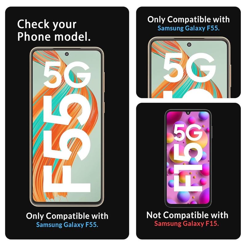 Image of Screen Protector Tempered Glass For Samsung Galaxy F55 5G Cellphone With Easy Installation Kit