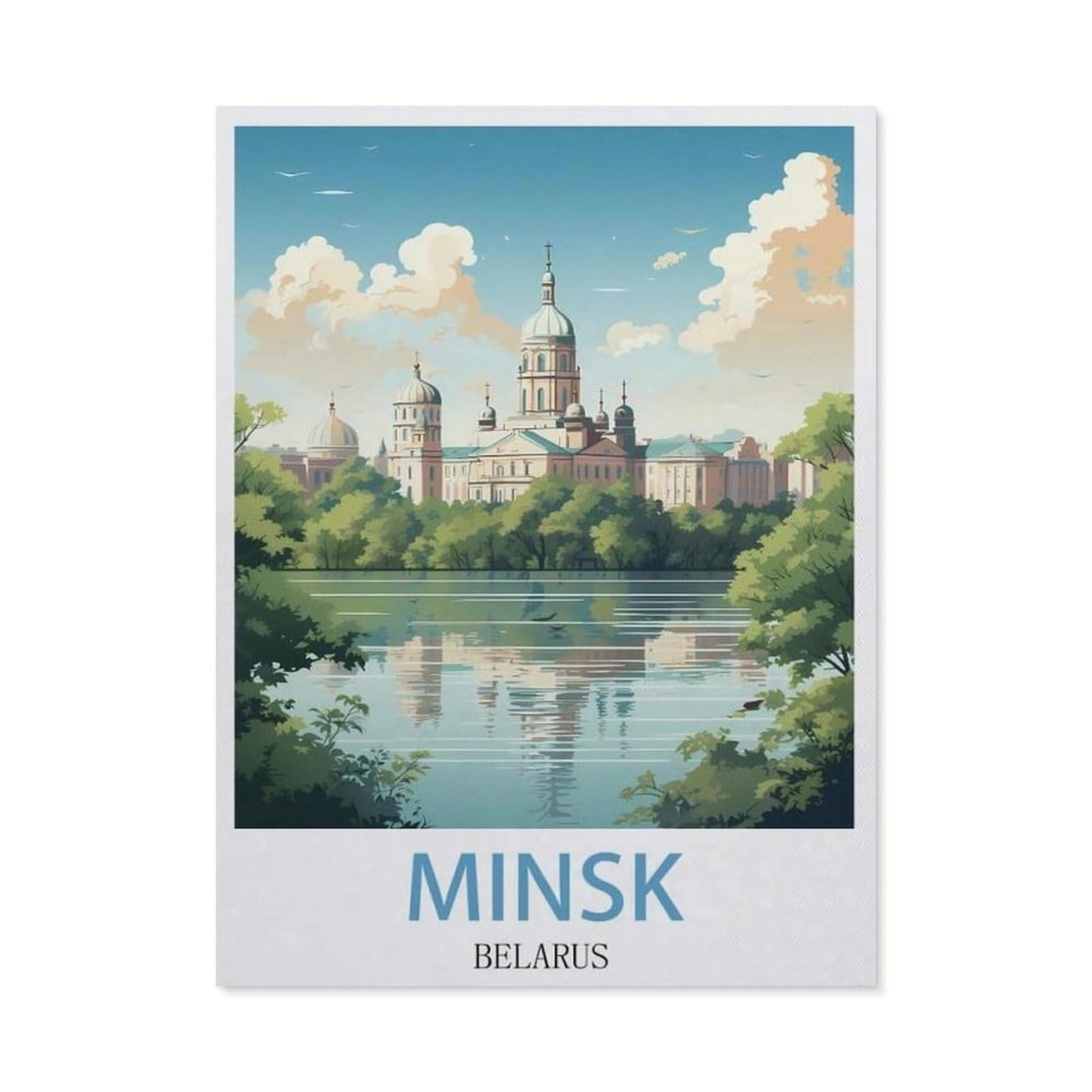 Metal Tin Sign，Minsk Belarus(30x40cm）
