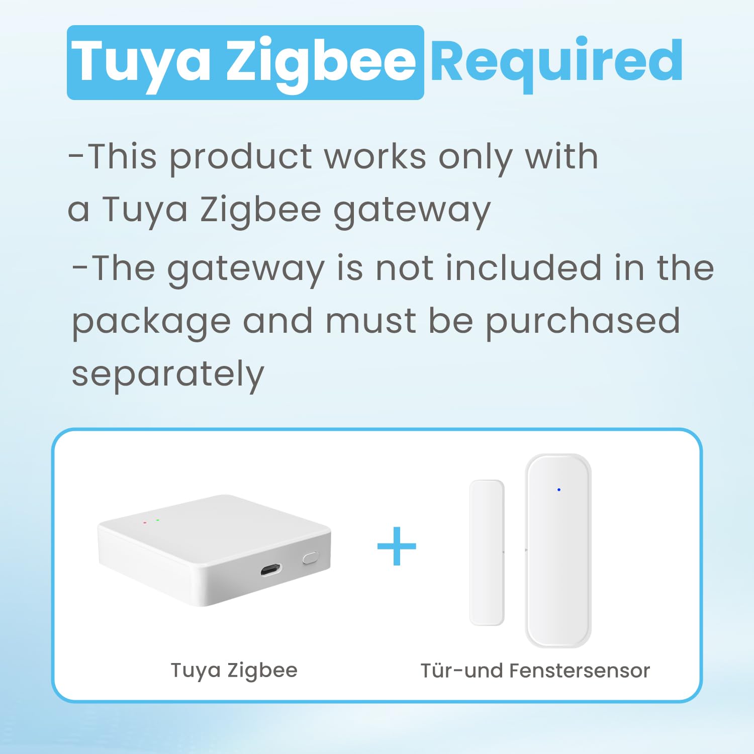 9 Stücke Fensterkontakt Zigbee, Tür Fensterkontakt Smart Home | LincoSoft Zigbee Türsensor kompatibel mit Alexa und Google Home, benötigt Tuya Gateway, , für Haus, Garage