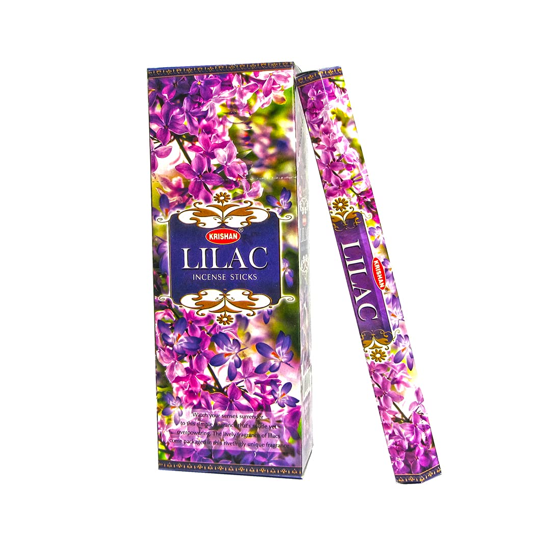 Krishan Lilac Incense Stick Floral Fragrance 120 Perfume Joss Sticks Room Aroma Agarbatti
