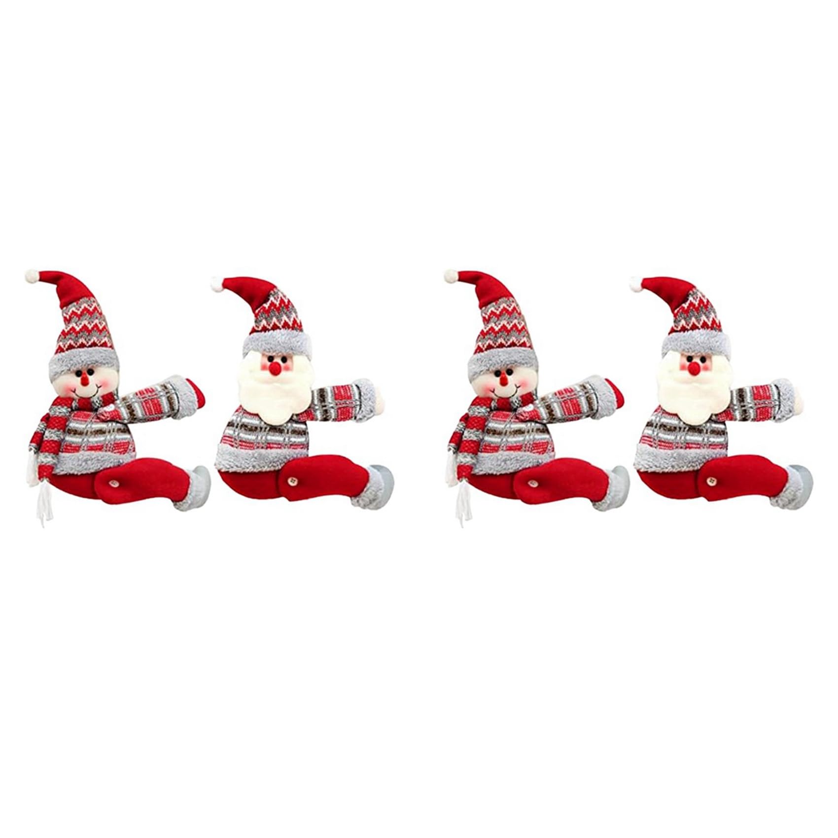 Hndhbfgrt Set of 4 Christmas Curtain Buckle Tieback,Cute Santa -Curtain Holdbacks Tiebacks,Christmas Holiday Decor for Home