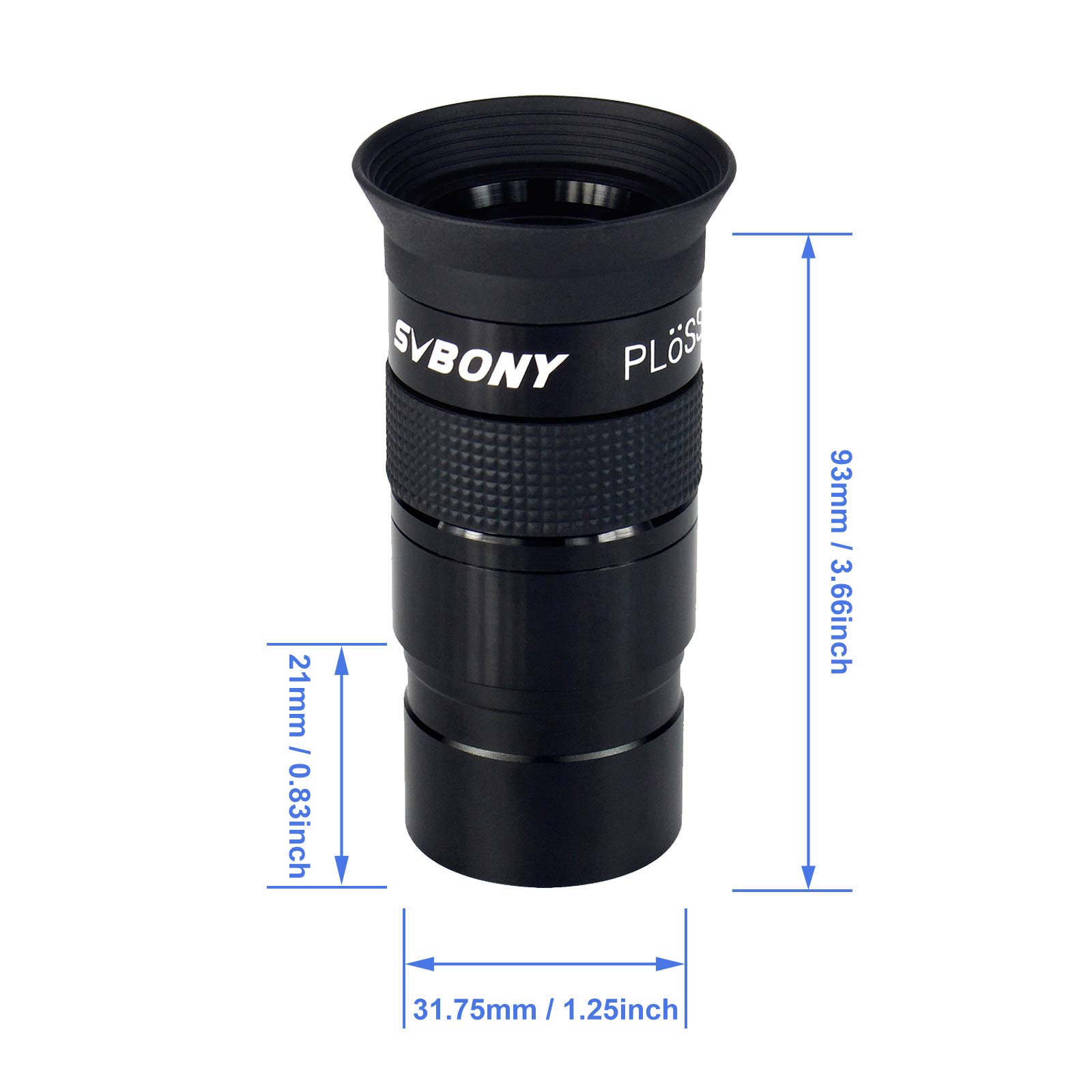 Svbony Oculaire Télescope 40mm, 1,25 Pouces Oculaire Plossl 40 Degrés FMC Lentille de Télescope avec Filetage de Filtre pour l'Observation Planétaire de la Lune