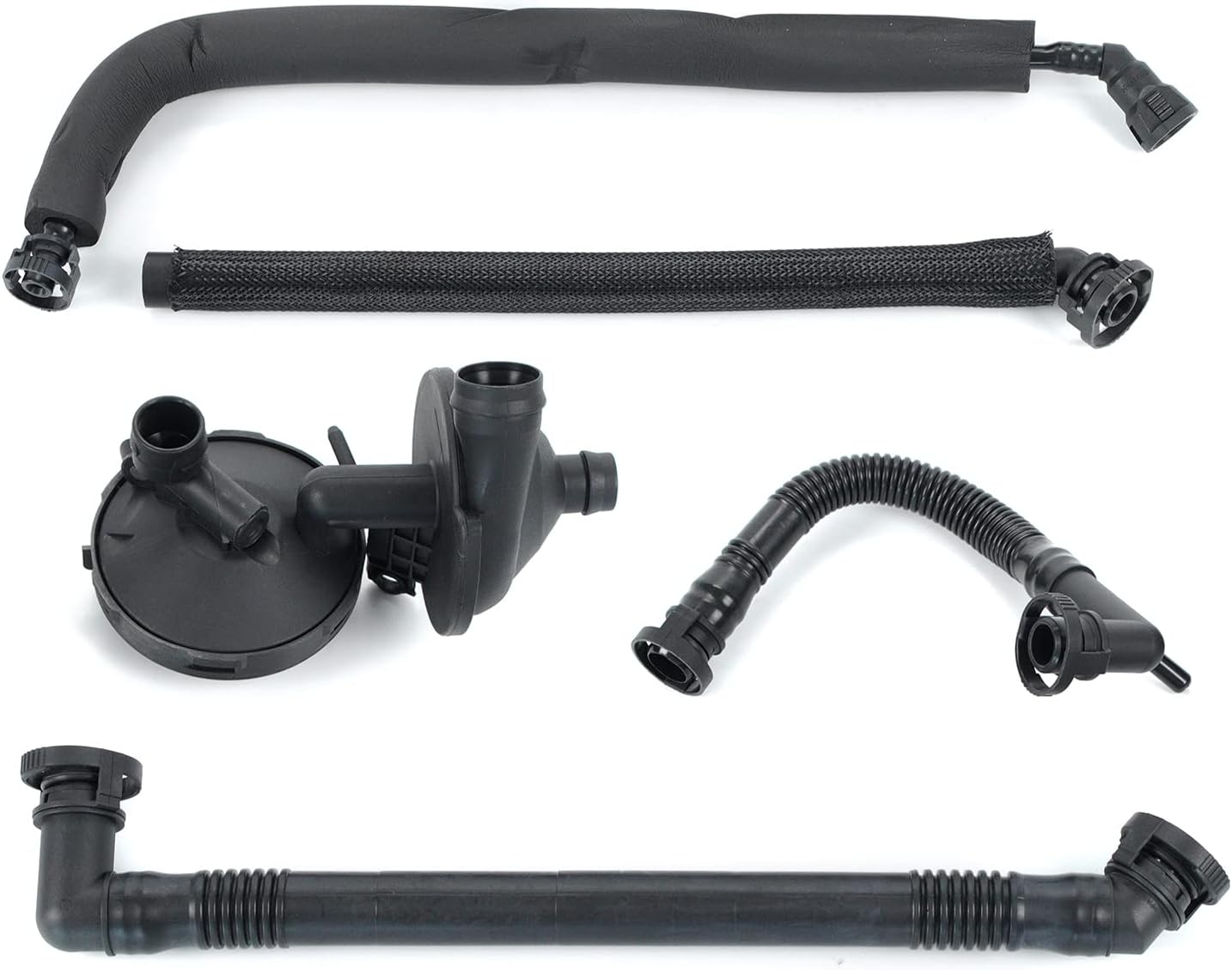PCV Crankcase Vent Valve Breather Hose Kit fit 2001-2006 for BMW 325Ci 2.5L,330Ci 3.0L, 2001-2005 320i 2.2L, 325i, 325xi, 525i 2.5L, 330i 3.0L, 330xi 3.0L, 530i 3.0L, 2003-2005 Z4 2.5L/3.0L