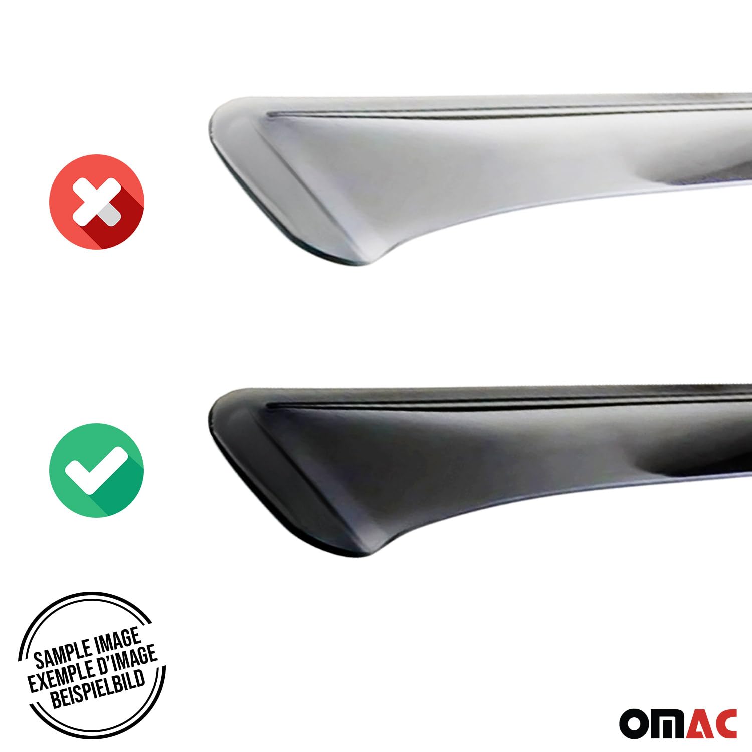 OMAC 1109203 Kit Deflettori finestrini Posteriore nero