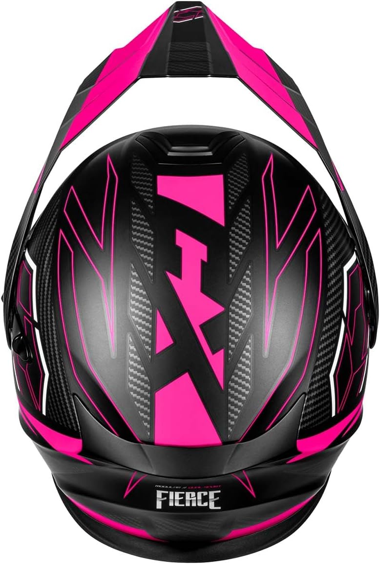 Castle X CX950 V2 Fierce Modular Snow Helmet (Matte Black/Pink Glo - X-Large)