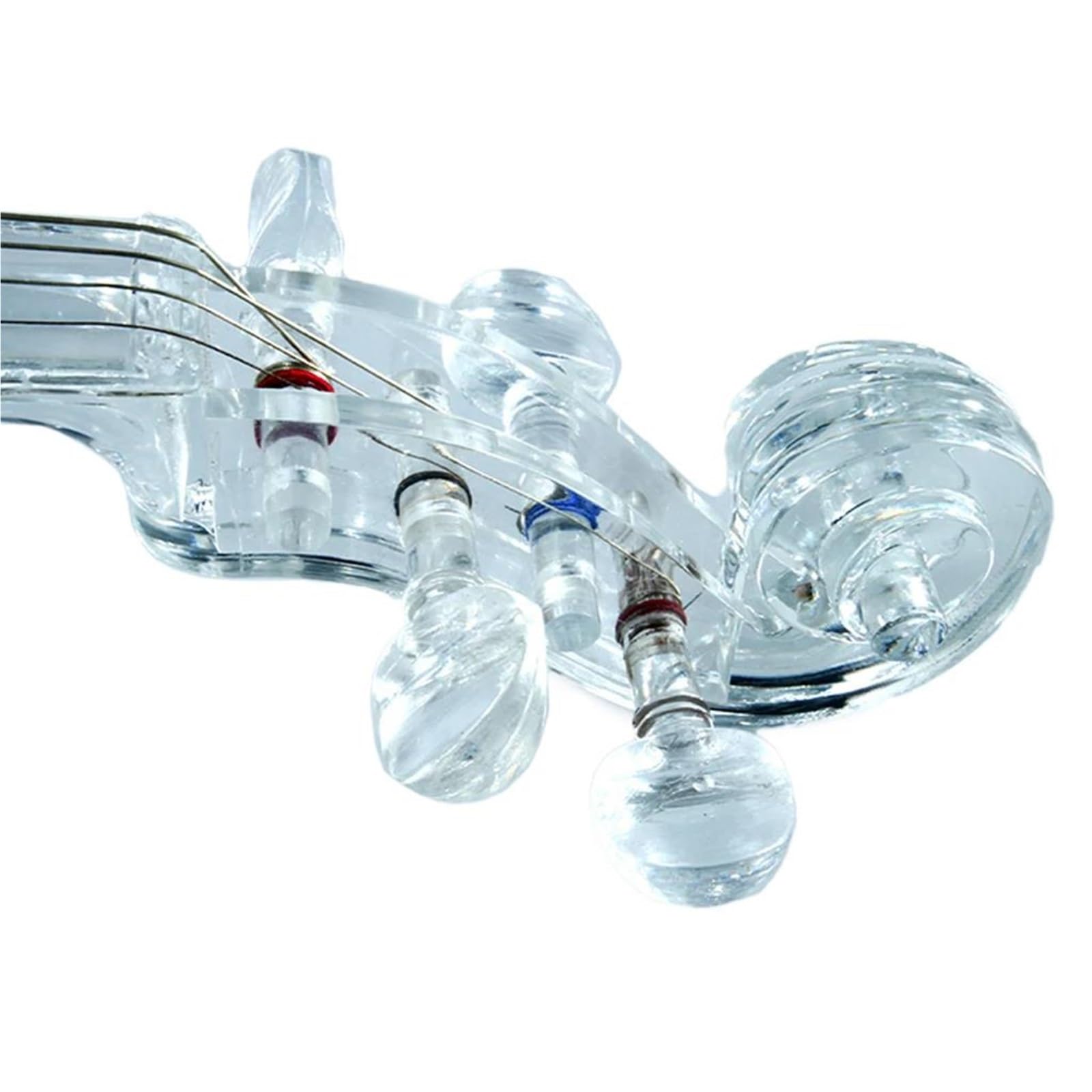 4/4 Violino Elettrico Luminoso Luci LED Colorate Prestazioni Acriliche Reali Con Cuffie Con Custodia Per Pickup(B)