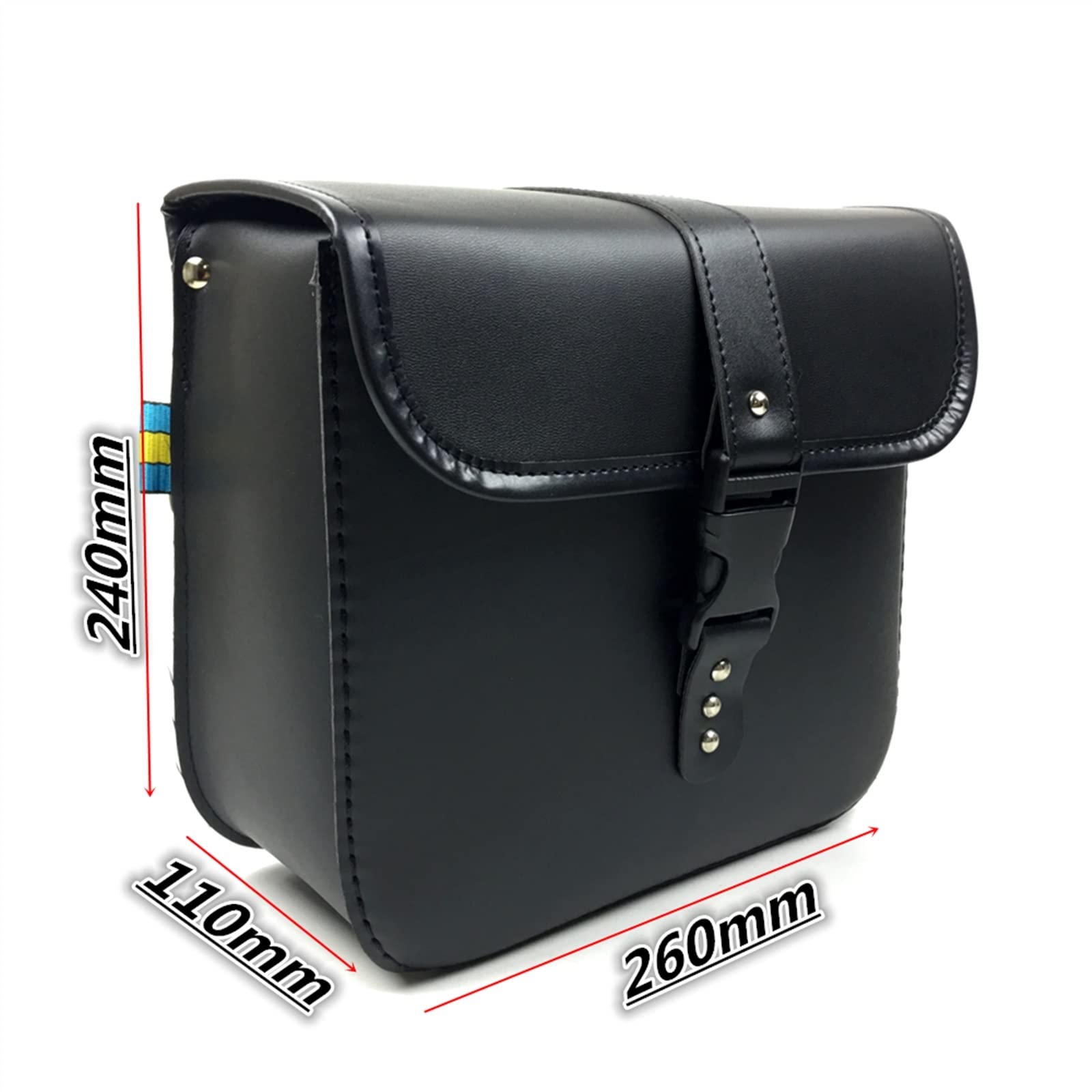 Sacoche Selle Moto RESKIO Pour Harley Sportster XL883 XL1200 - Sac Latéral Cuir PU Outils Et Voyage