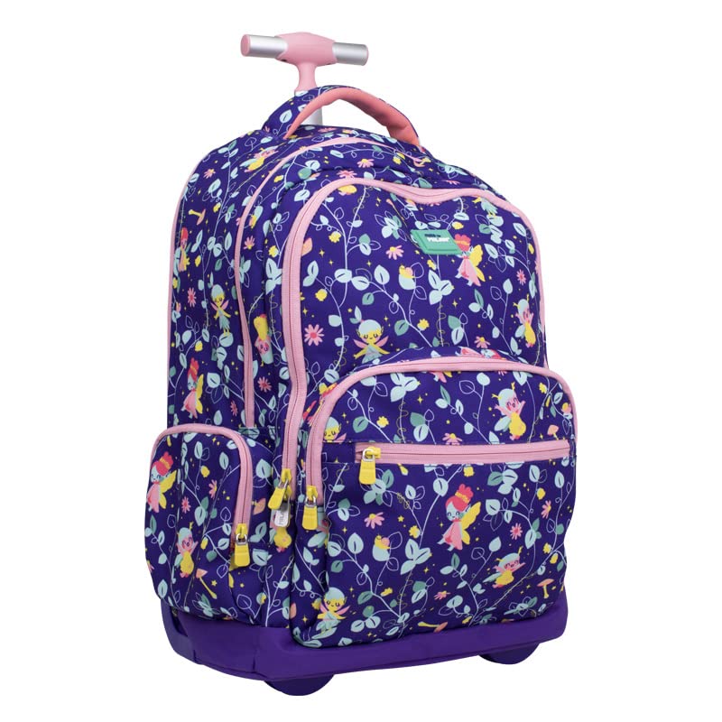MILAN MILAN® Mochila con ruedas 6 cremalleras (25 l) serie especial Fairy Tale, lila