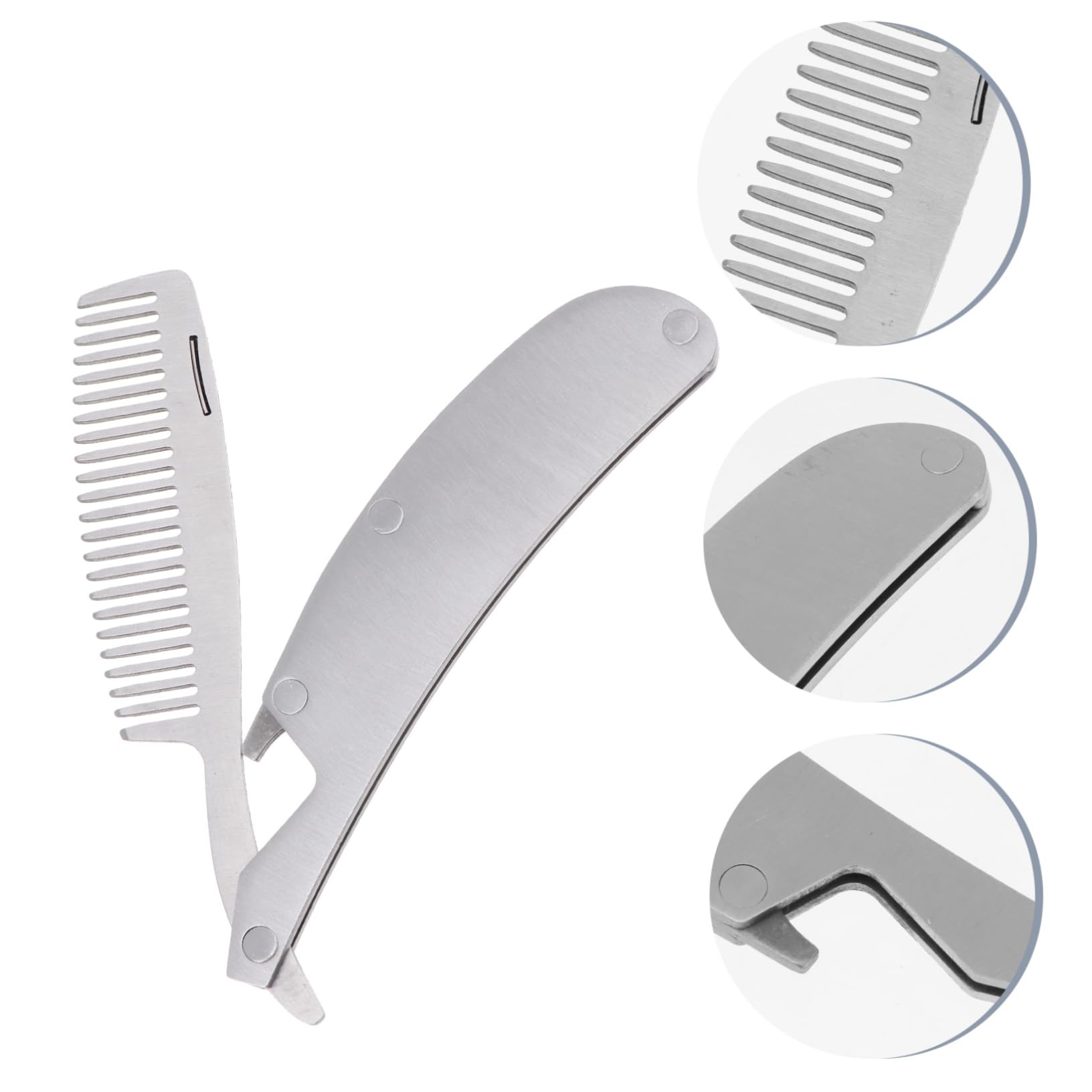 4pezzi Pettine Foldable Inossidabile Per Styling Mini Pettine Portatile Antistatico e Multifunzionale Strumento Per Acconciature e Massaggi Per