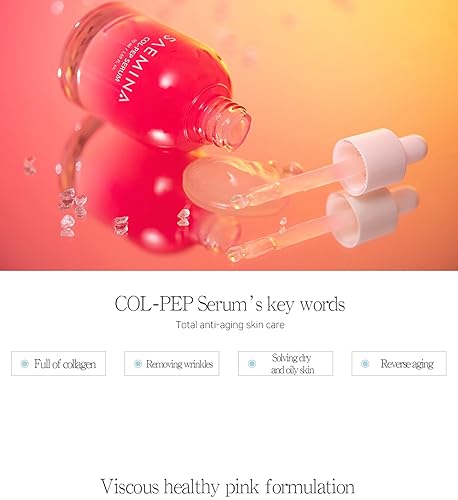 Miniatura 4 de SAEMINA Col-Pep Serum 1.7 fl oz1.69oz, Peptido, ayuda a restaurar la elasticidad de la piel