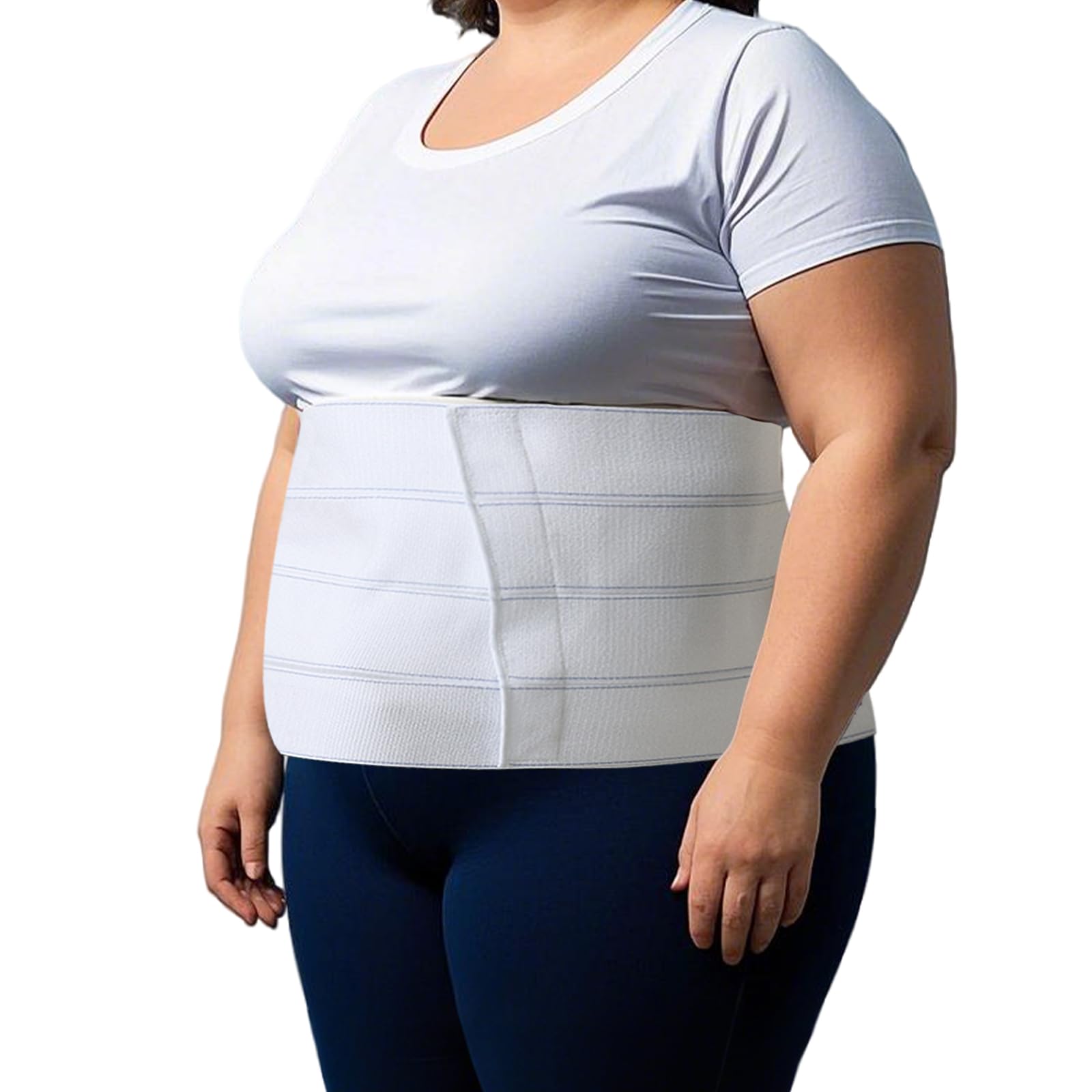 Lixinsunbu Abdominal Stomach Binder Belly Compression Band for Hysterectomy Pregnancy Hernia Diastasis Recti Postpartum Wrap Tummy Tuck Recovery Slimming Girdles for Women and Men-12 Inches Wide